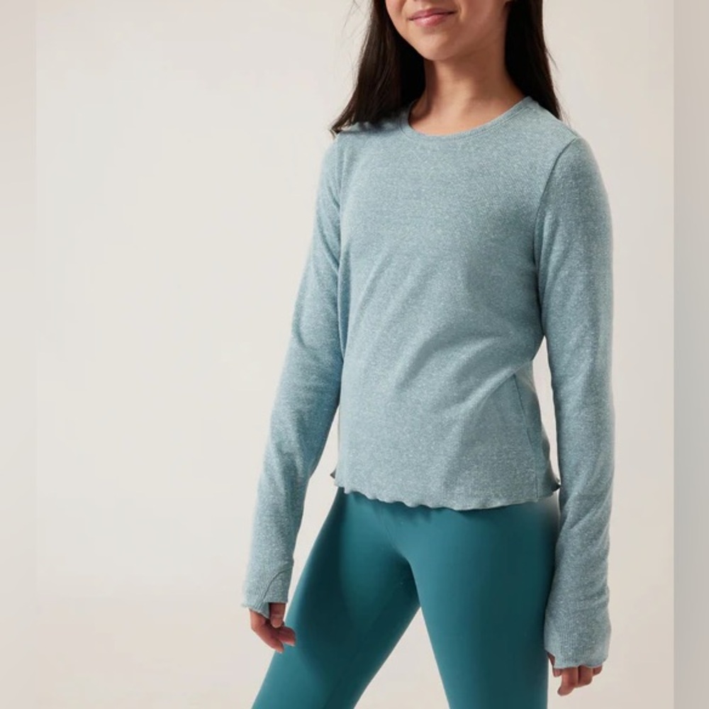 Athleta Girl Change Maker Rib Top - Borealis Green
